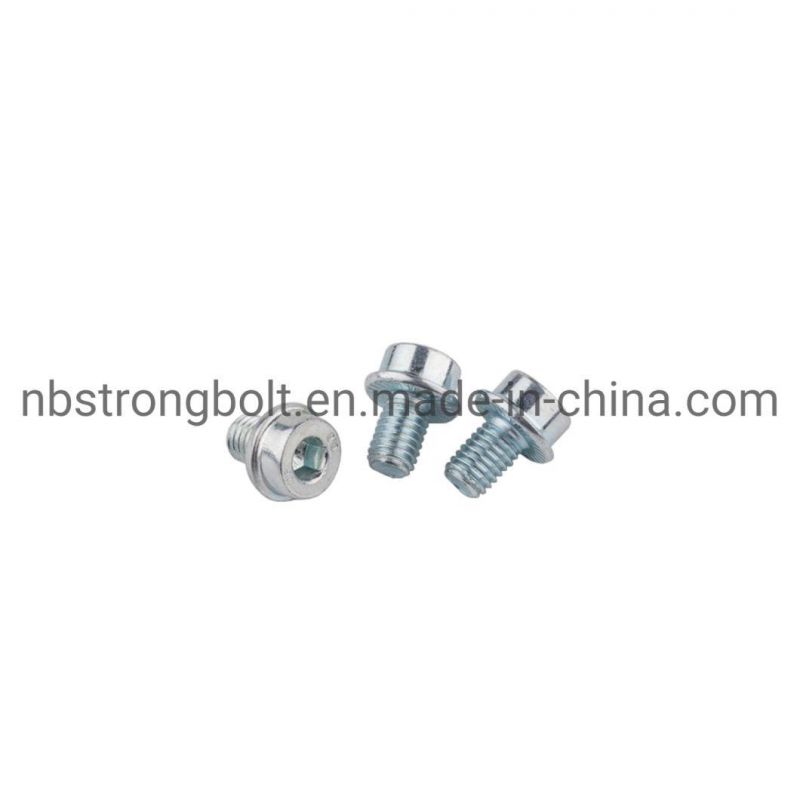 Hex Socket Flange Screw with Zinc
