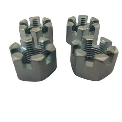 M20 M30 M33 Carbon Steel Zinc Plated Hex Slotted Castle Nut