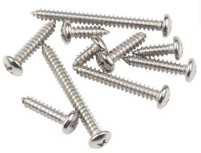 304 Stainless Steel Round Head Self Tapping Screw Pan Head Cross Wood Screw PA Pointed Tail Large Head Self Tapping Screw M3m4m5