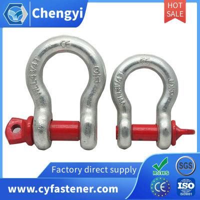 China Wholesale Fastener Hardware G2130 G209 G2150 Hot Forged Safety Carbon Stainless Steel Galvanized D U Shaped Screw Pin Bow Shackle