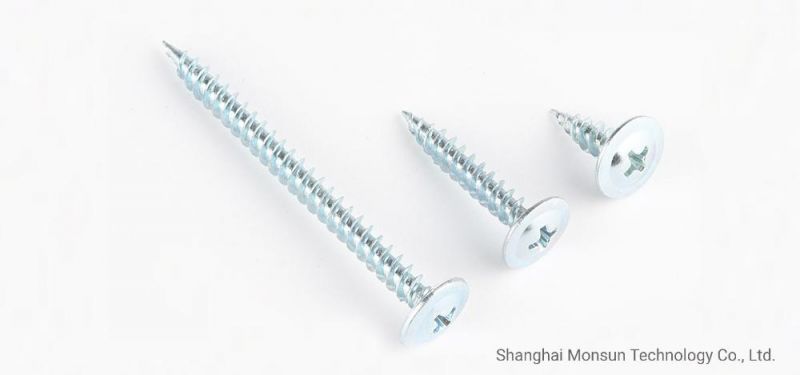 Clear Zinc Steel Phillips Sharp Point Self-Tapping Lath Screws for Metal