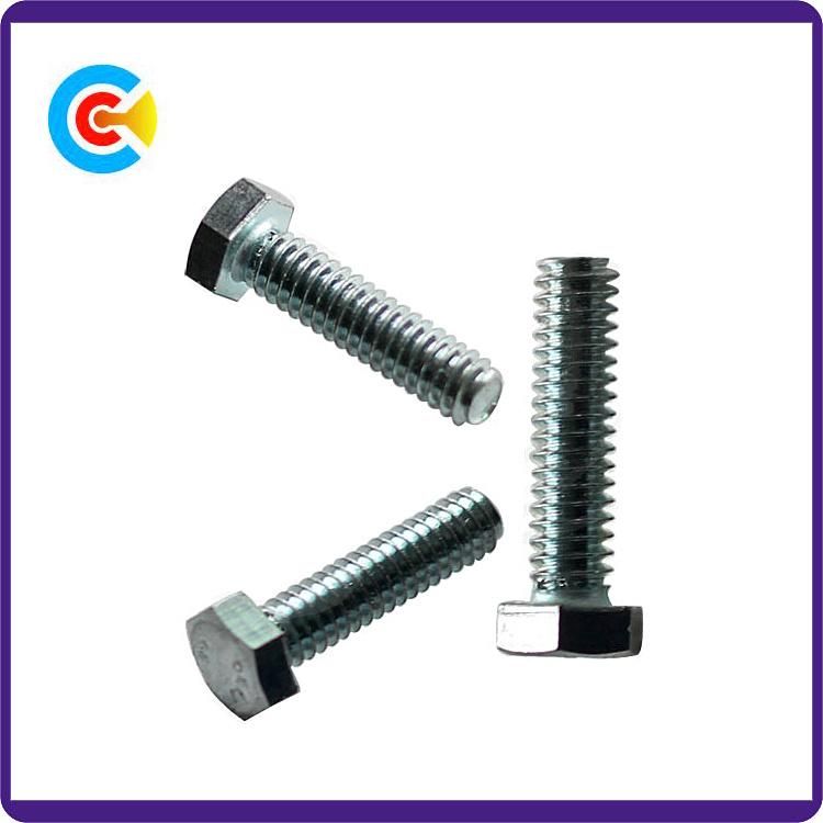 DIN/ANSI/BS/JIS Carbon-Steel/Stainless-Steel Galvanized Hexagon Bolts for Building and Bridge