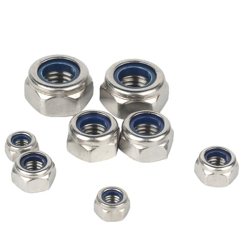 Stainless Steel SS304 SS316 Nut Lock DIN985 Nylon Insert Lock Nuthot Sale Products Lock Nut