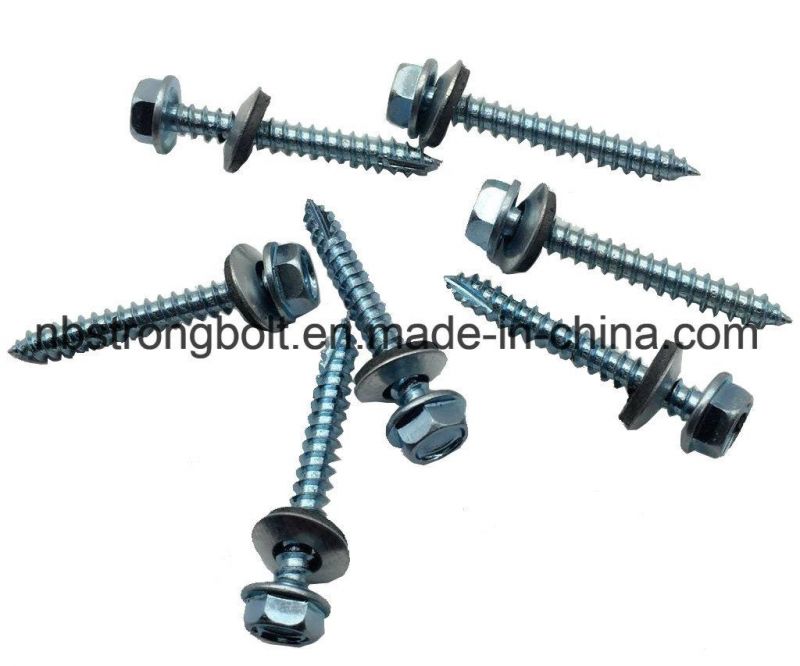 Hex Washer Hight Head Shoulder Under Head Post Ame Screw with Type 17 Cut Point Assembled Bonded Washer Type a