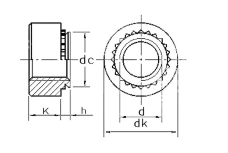 China Pem Press Rivet Nuts Supplier M2 to M12 Auto Spare Part Fastener
