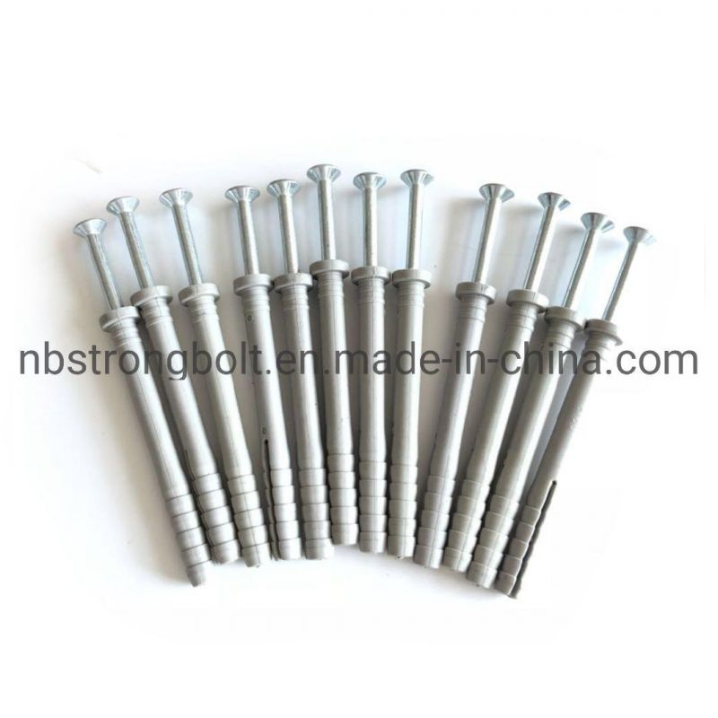 Nylon Hammer Drive Anchor with Round Head, Pre-Assembled