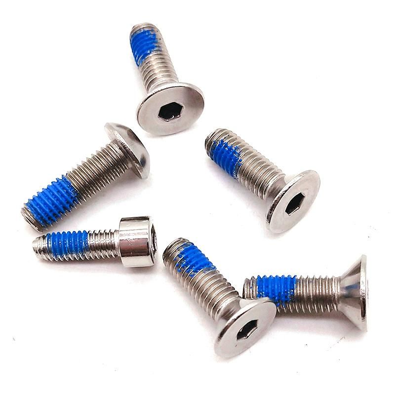 Stainless Steel Cuntersunk Machine Screw with Nylok Surface