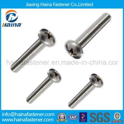 Stainless Steel Pan Head Screw, Cross Recess Machine Screws with Cross Recess GB818