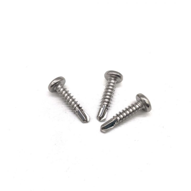 Cross Recessed Pan Head Phillips Stainless Steel 410/304/316 Tek Self Drilling Screw
