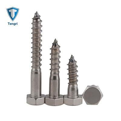 Structural Buildings Stainless Steel Hexagon Concrete Head Wood Coach Screw