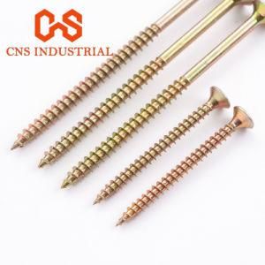 China Wholesale C1022 Yellow Zinc Plated Self Tapping Chipboard Screws