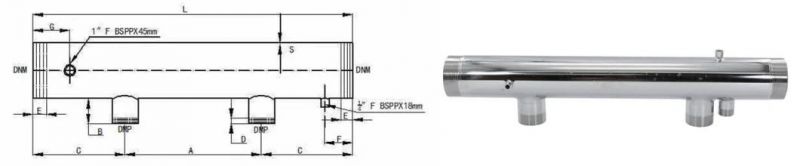 Nipple with Flange and Thread