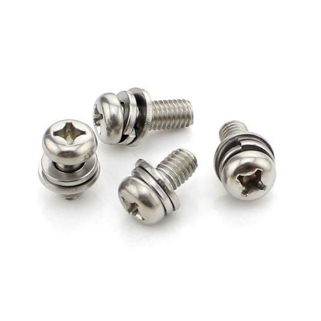 Hex Lag Screw with 304 Conjoined Composite Gaskets/Washer, Hex Head Lag Bolts, Stainless Steel Bolts DIN571