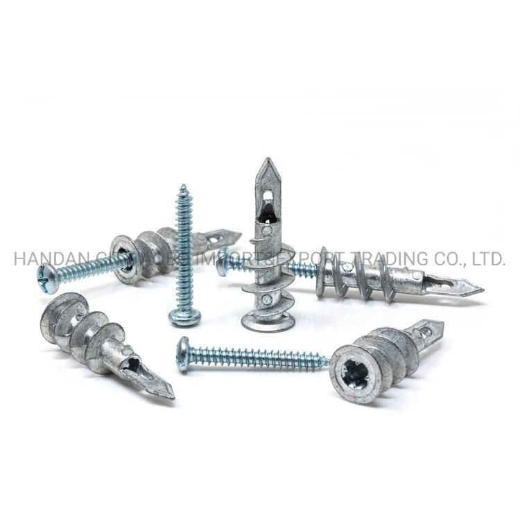 Self Drilling Zinc Alloy Twisted Drywall Anchor