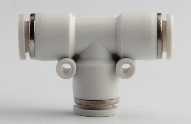 Xhnotion Pneumatic Push to Connector 6mm Tube Od Grey Color Union Tee Push in Fitting