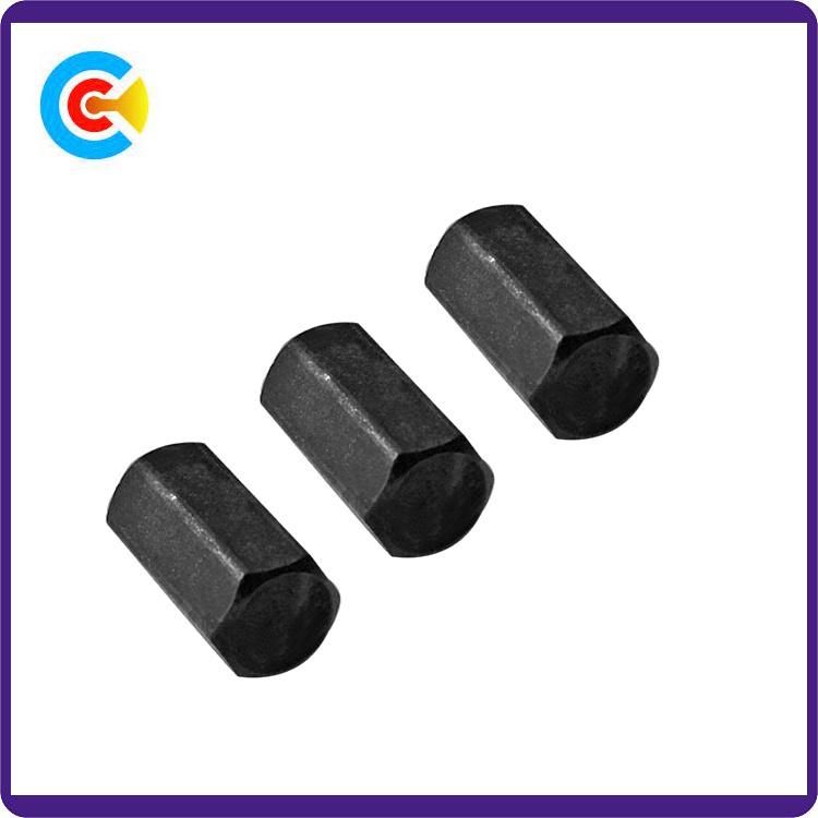 Carbon-Steel/Stainless-Steel Double-Headed Flat Hexagonal Hollow Column Connector for Building