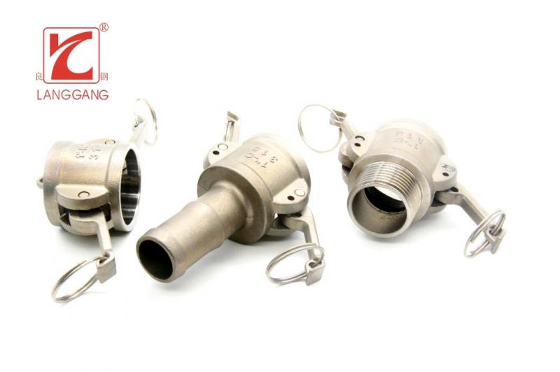 Hot Selling Standard Inox SS304/SS316 Stainless Steel Type-B Casted BSPT Male Thread Coupler Camlock