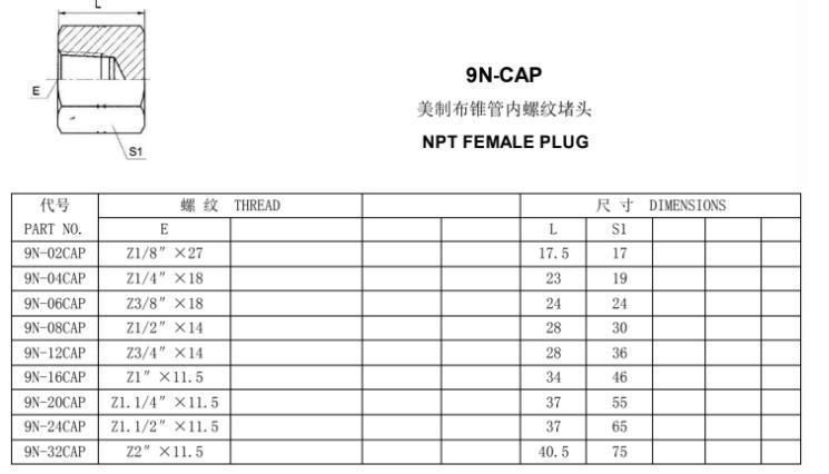 NPT Female Plug Female Connector NPT Femlae Coupling
