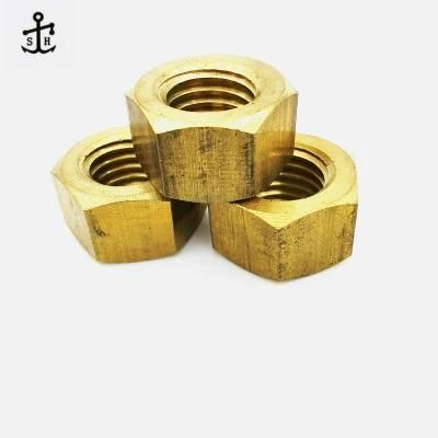 Motorcycle Parts Fasteners DIN 555 Brass Hexagon Nuts Product Grade C M5 to M100 Made in China