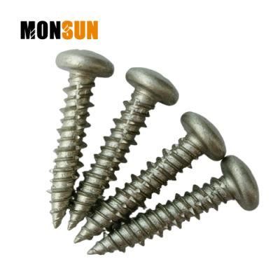 Gray Pan Head Phillips Notched Hi-Low Threadconcrete Screw