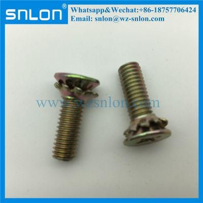 Phillip Flat Head Screw with Serrated Washer