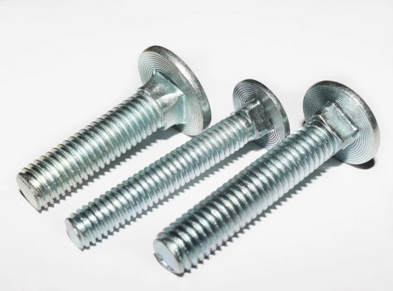 ASME Carriage Bolt/ Round Head Square Neck Bolt/Mushroom Head Bolt/ Coach Bolt Gr. 2, 5, 8, Zinc Plated