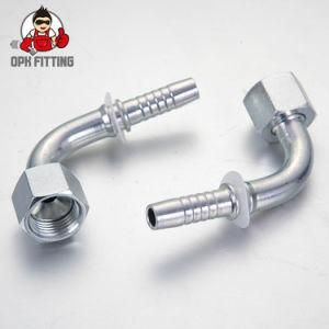 90&deg; GB Metric Female 74&deg; Cone Seat Crimp Fitting (20791)