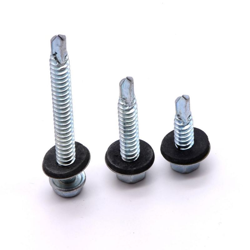 Hexagon Head Self Drilling Screw and Tapping Screw with Washer Zinc Finish