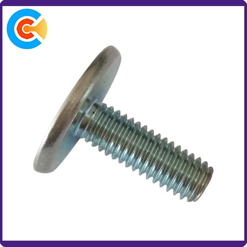 Carbon Steel Galvanized M6 Flat Head Button Screw