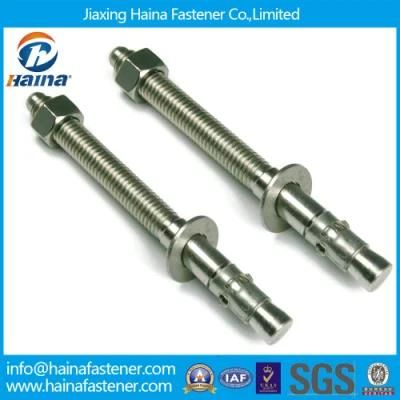 GB/Jb Stainless Steel Wedge Anchor with Nut &amp; Washer