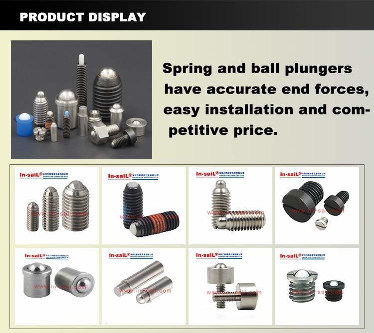 Spring Plungers Pin Style, Hexagon Socket, Stainless Steel Body and Pin K0319