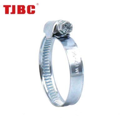 9mm Galvanized Iron German Type Hydraulic Welding Oil Tube Pipe Clip Water Hose Clamp; Adjustable Range 8-12mm