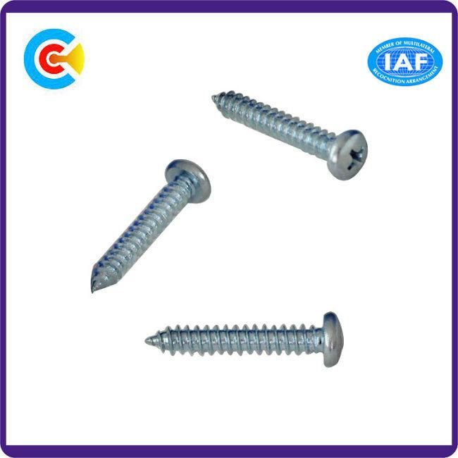 DIN/ANSI/BS/JIS Carbon-Steel/Stainless-Steel 4.8/8.8/10.9 Galvanized Self-Tapping Screw for Building