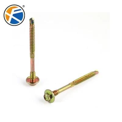 Hex Flange Head Self-Drilling Tek Screw with Washer for Metal or Roofing Use