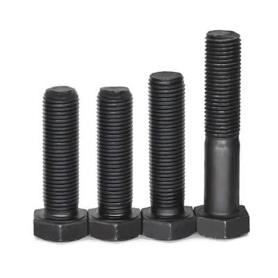 China Wholesale Fastener Hardware Popular DIN931 DIN933 DIN934 Bolt 8.8 Grade Black Carbon Steel Hex Bolts and Nuts