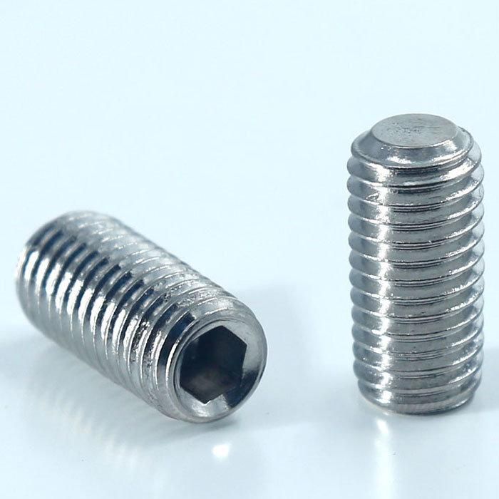 Wholesale Factory Price DIN916 Stainless Steel 304 316 Grub Flat End Socket Set Screw with Flat Point