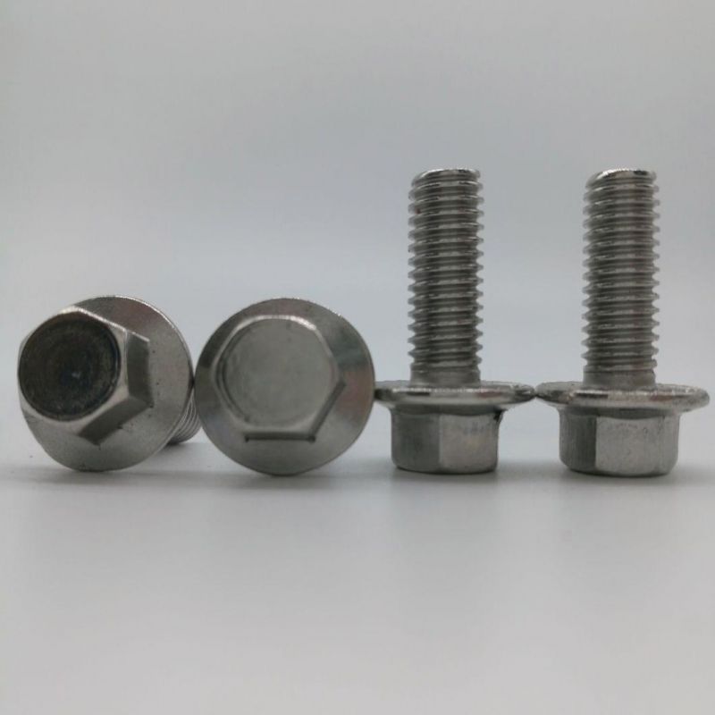 High Quality Stainless Steel Hex Head with Flange Serrations Bolt