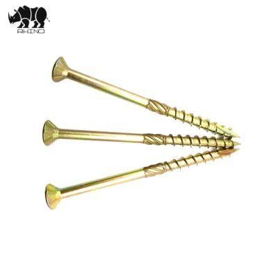 Wood Building Screw Double Countersunk Head Torx Drive with 6nibs&Type17 Cutting Point