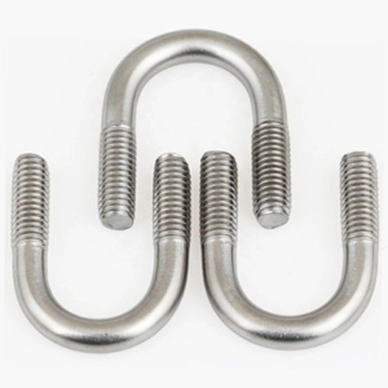 HDG U Bolt Hardware Galvanized Clamps Steel DIN3570 Clamp Ubolt M10 Flat Fastener Drop Forged Stainless Carbon Grade 8.8 Bolts