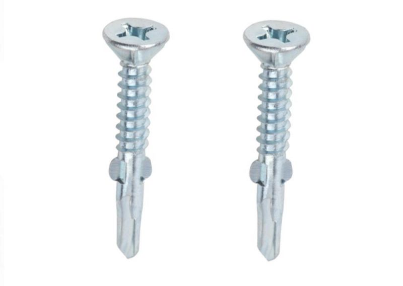 Zinc-Plated Flathead with Ribs Coarse Self-Tapping Thread Screw