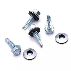 Tek Screws Building Roofing with Rubber Washers Tornillos Hexagonal Hex Head Self Drilling Screws