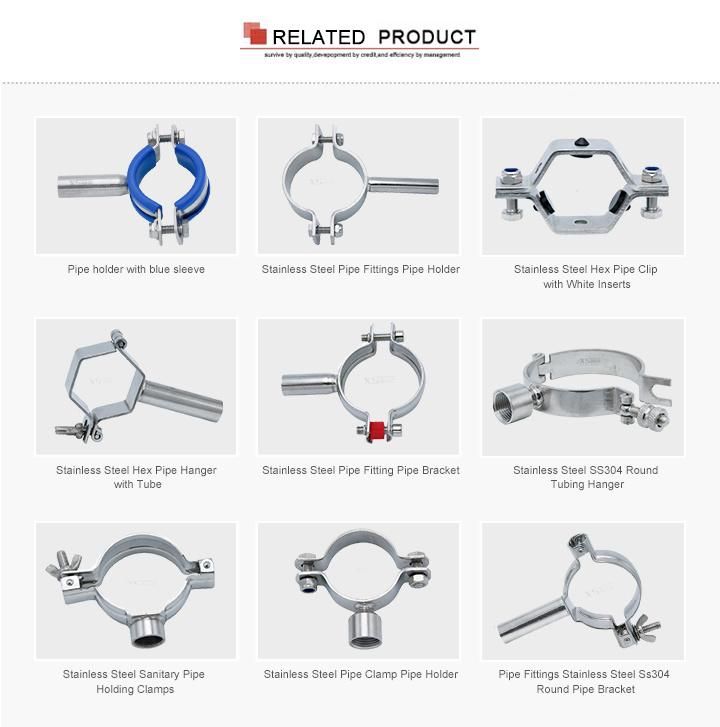 304 Stainless Steel Th5 Pipe Fitting Support Pipe Holder