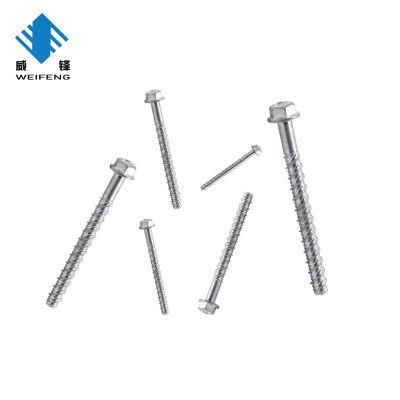 Bulk Packing Zinc Plated Hexagonal Washer Head Concrete Screw