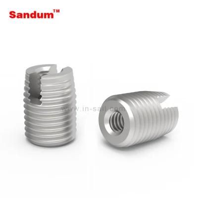 M5 M6 M8 M10 Stainless Steel Type 3021 Flat Head Threaded Insert Self Tapping for Metal and Wood Furniture