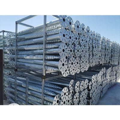 Q235 Ground Screw Pile, Galvanized Ground Helical Screw Earth Anchor