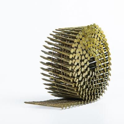Yellow Screw Shank Skew Point Coil Nail