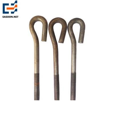 Black Coating Anchor Bolts 8.8 Concrete Anchor J Type L Type U Type Bolt Carbon Steel Foundation Bolts Made in China
