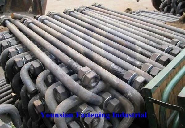 HDG and 4.8 Grade Anchor Bolt in L Bolt Style with Nut and Washer