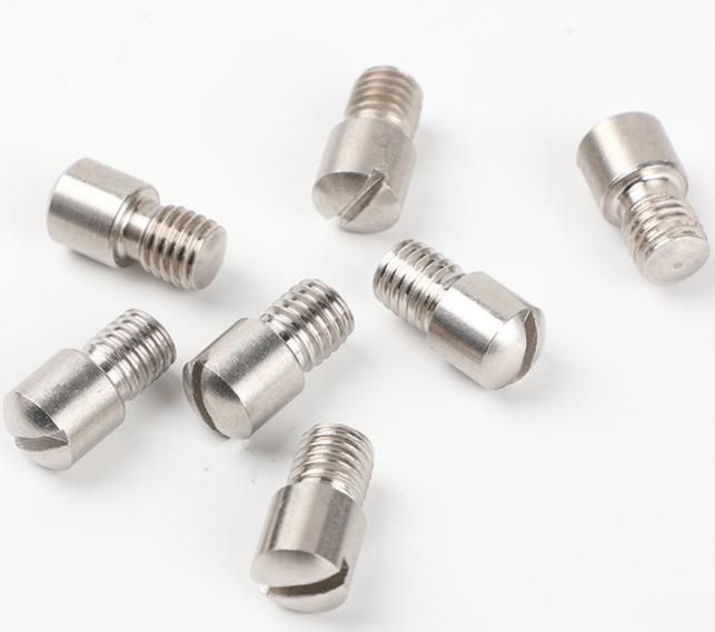 DIN Stainless Steel M6 M8 Slotted Head Full Thread Drawn Arc Weld Stud Screw with Reduced Shaft