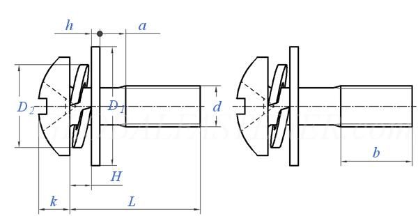 Ss Cross Recessed Small Pan Head Screw and Washer Assemblies with Plain Washers Made in China